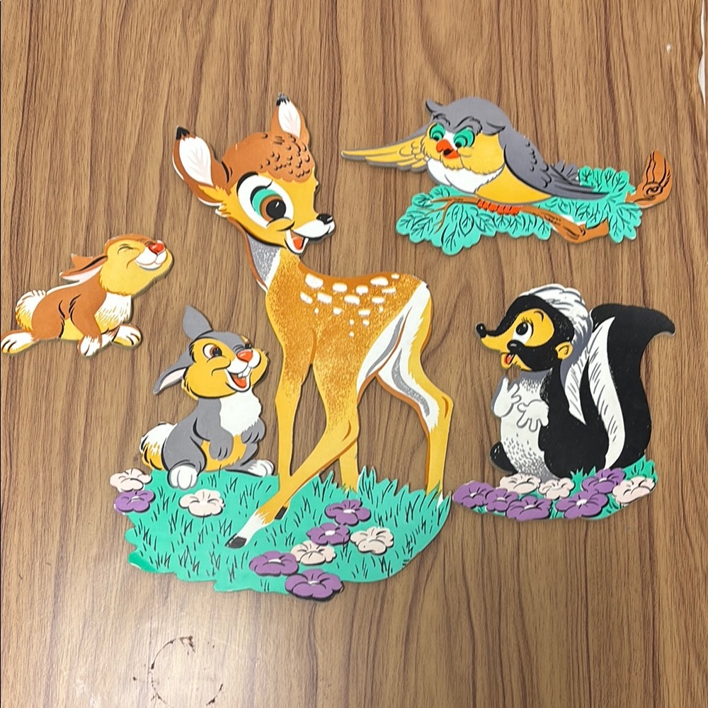 Vintage Disney Bambi Nursery Wall Art Set